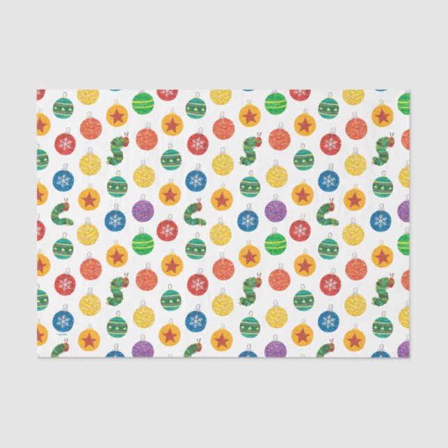 Eric Carle | Weihnachtsmuster der Raupe Seidenpapier (Vorderseite)