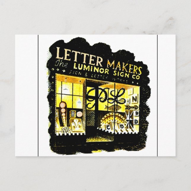 Eric Ravilious Art, The Letter Makers Postkarte (Vorderseite)