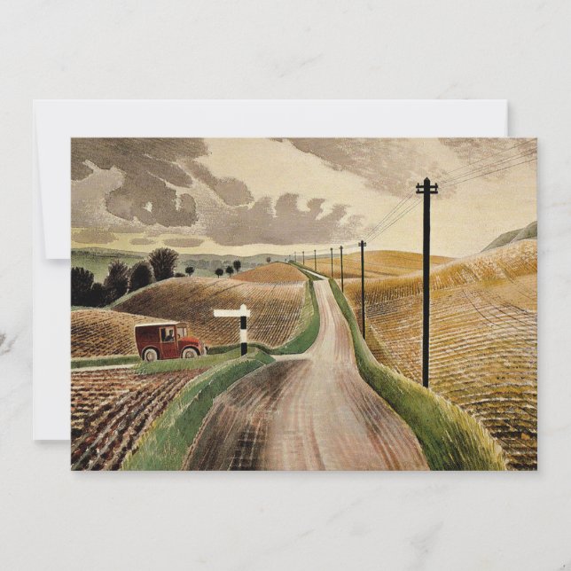 Eric Ravilious Art, Wiltshire Landschaft Karte (Vorderseite)