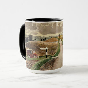 Eric Ravilious Art, Wiltshire Landschaft Tasse