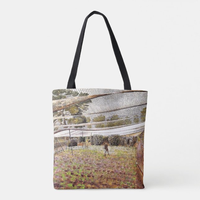 Eric Ravilious Artwork, Strawberry Nets Tasche (Rückseite)