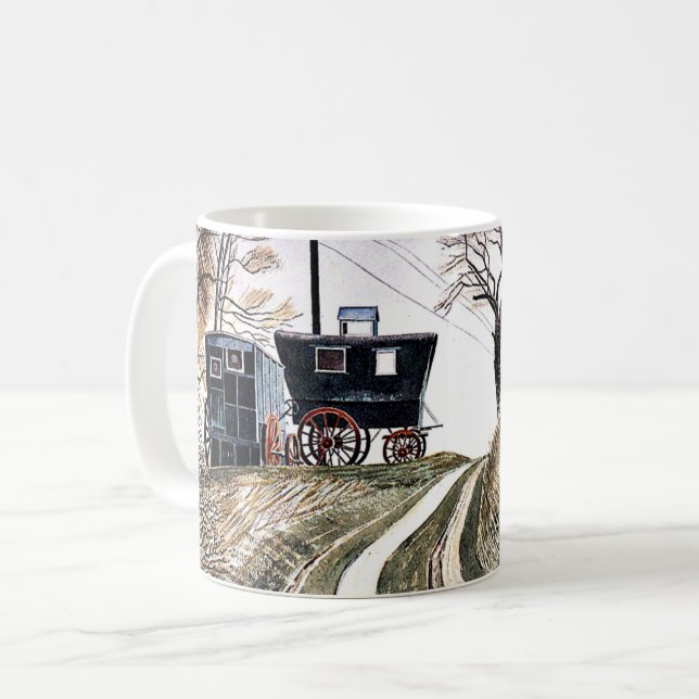Eric Ravilious - Caravans, Kaffeetasse (Vorderseite Links)