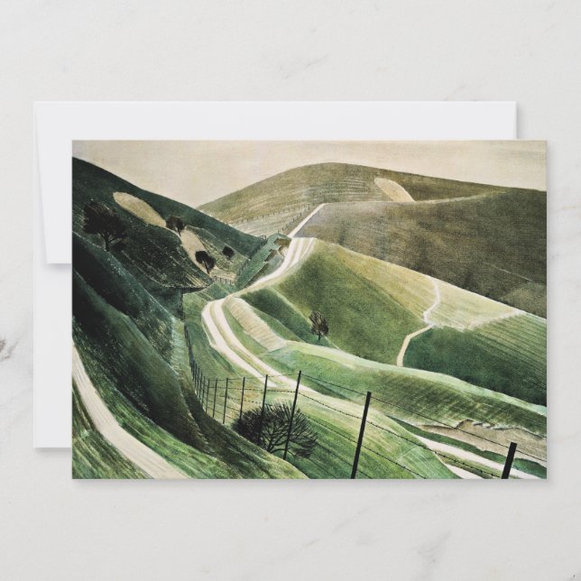 Eric Ravilious - Chalk Paths, Karte (Vorderseite)