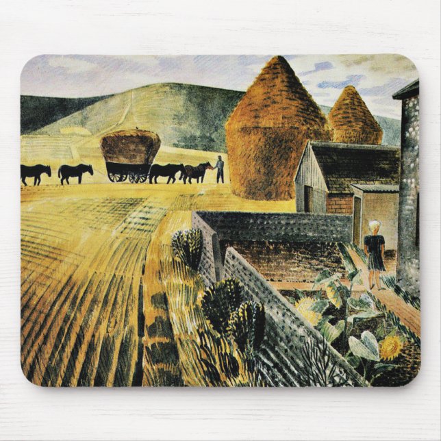 Eric Ravilious - Furlongs, Mousepad (Vorne)