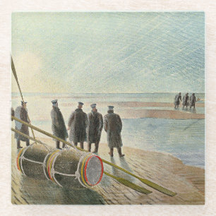 Eric Ravilious - Gefährliche Arbeit bei Ebbe, Glasuntersetzer