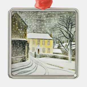 Eric Ravilious - Hallstead Road im Schnee, Ornament Aus Metall