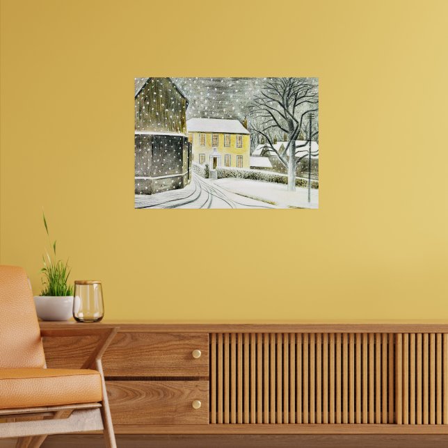 Eric Ravilious - Hallstead Road im Schnee,  Poster (Wohnzimmer 2)