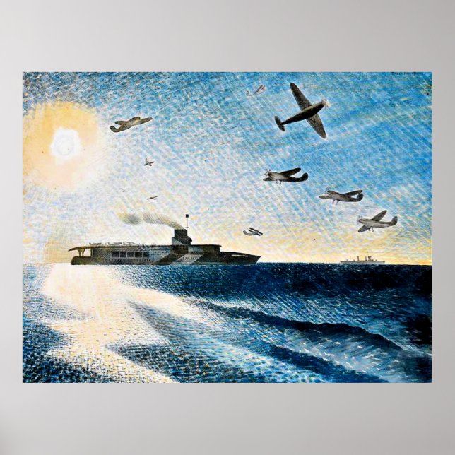 Eric Ravilious - HMS Glorious in der Arktis Poster (Vorne)
