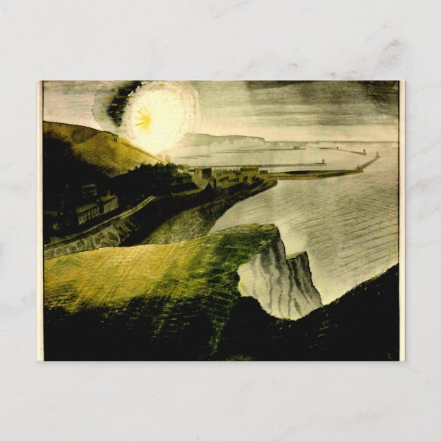 Eric Ravilious - Nachts Shelling by Night, Fine Ar Postkarte (Vorderseite)
