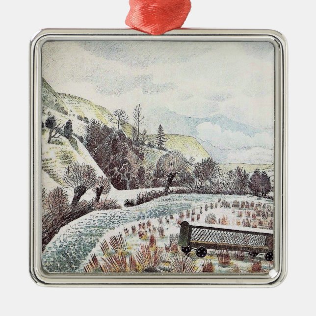 Eric Ravilious - Neujahrs-Schnee, Ornament Aus Metall (Vorne)