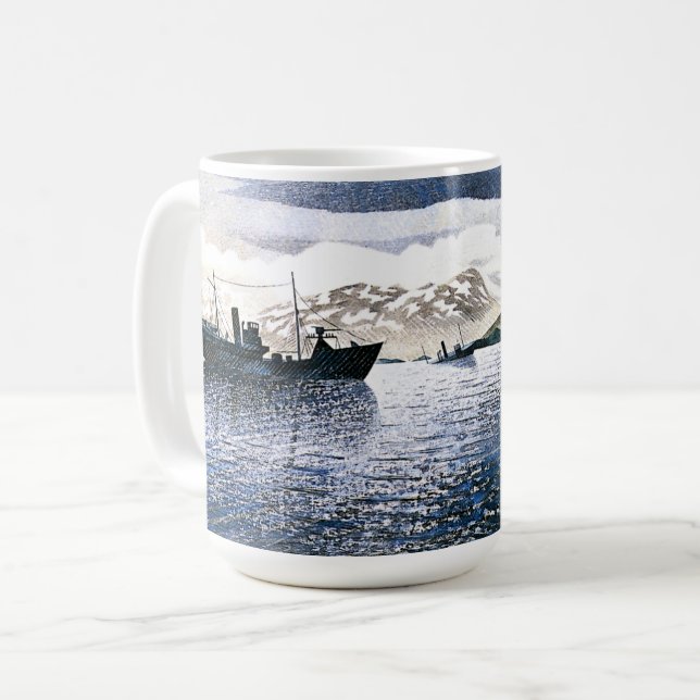 Eric Ravilious - Norway, magic realism, Kaffeetasse (Vorderseite Links)