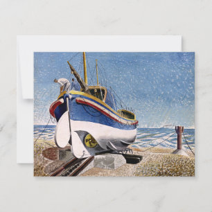 Eric Ravilious - Rettungsboot in Adelburgh Karte