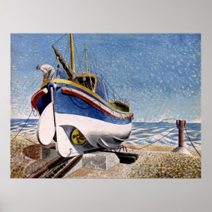 Eric Ravilious - Rettungsboot in Adelburgh, schöne Poster