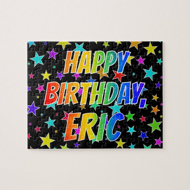 "ERIC" Vorname, Spaß "GLÜCKLICHER GEBURTSTAG" (Horizontal)