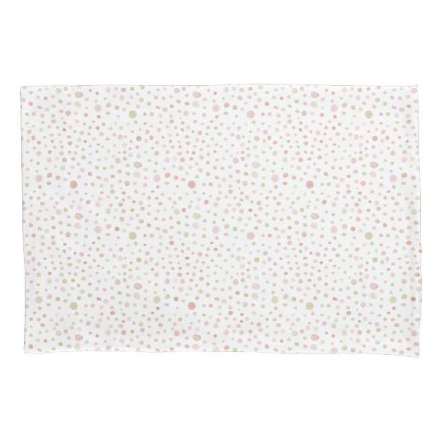 Erica Confetti Wasserfarbe Dots Pillowcase Kissenbezug (Vorderseite)