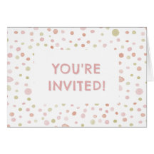 Erica Confetti Watercolor Dots Birthday Einladung