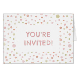 Erica Confetti Watercolor Dots Birthday Einladung