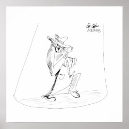 Erica Crooks Comics - sneaky villain man Poster