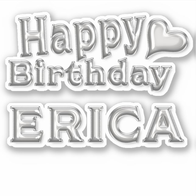 Erica Happy Birthday Autocollants (Devant)