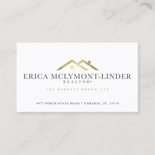 Erica McLymont-Linder Realtor Visitenkarte (Vorderseite)