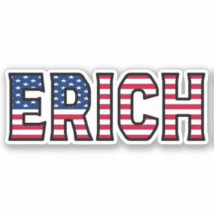 Erich Nom Prénom USA Autocollant Set d'autocollant