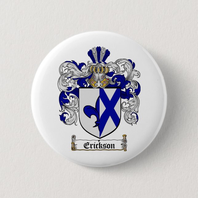 ERICKSON-FAMILIENWAPPEN - ERICKSON-WAPPEN BUTTON (Vorderseite)