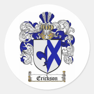 ERICKSON-FAMILIENWAPPEN - WAFFENSCHUTZMÜLLE VON ER RUNDER AUFKLEBER