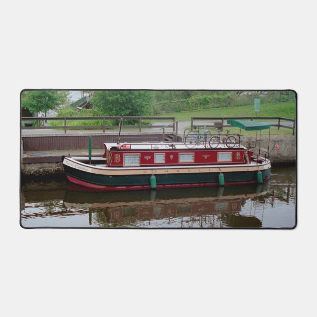Erie Canal-Bootsschreibmatte Schreibtischunterlage (Vorderseite)