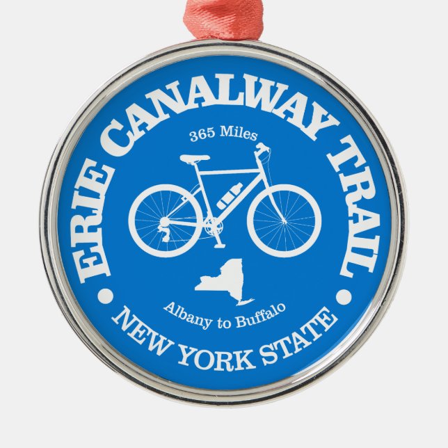 Erie Canalway Trail (Radfahren) Ornament Aus Metall (Vorne)