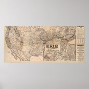 Erie Eisenbahn und Verbindungen Poster