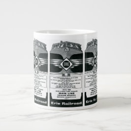 Erie-Eisenbahn-Vorstadtzeitplan-Abdeckung 1958 Jumbo-Tasse