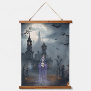 Erie Halloween Wandteppich Mit Holzrahmen