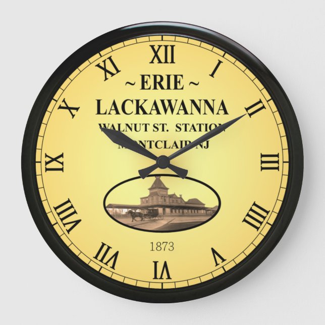 Erie~Lackawanna Station~Walnut St. Montclair NJ~ Große Wanduhr (Vorderseite)