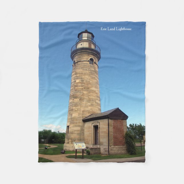 Erie Land Lighthouse Fleece-Decke Fleecedecke (Vorderseite)