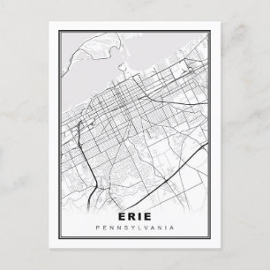 Erie Map Postkarte