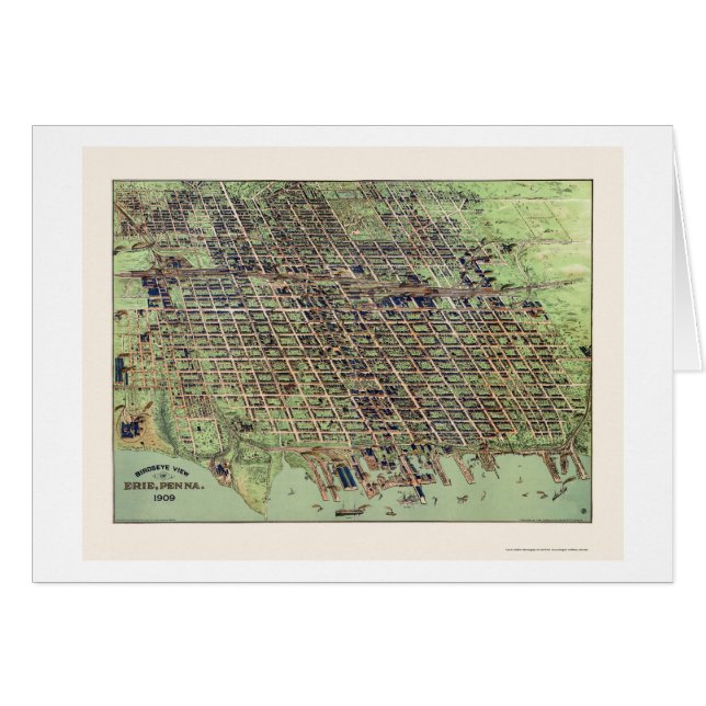 Erie, panoramische Karte PAs - 1909 (Vorderseite (Horizontal))