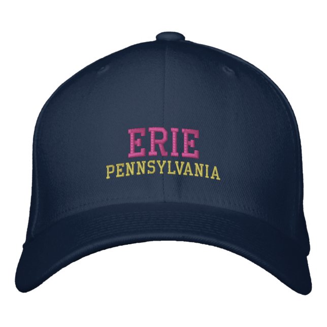 Erie Pennsylvania bestickter Hut (Vorderseite)