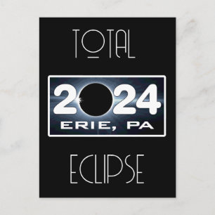Erie Pennsylvania Eclipse April 2024 Total Solar Postkarte