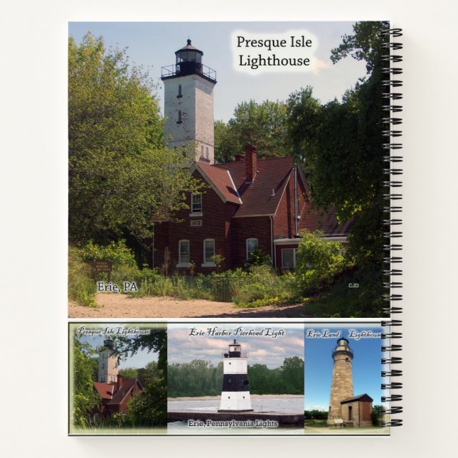 Erie, Pennsylvania Lighthouse Notenbuch Notizbuch (Rückseite)