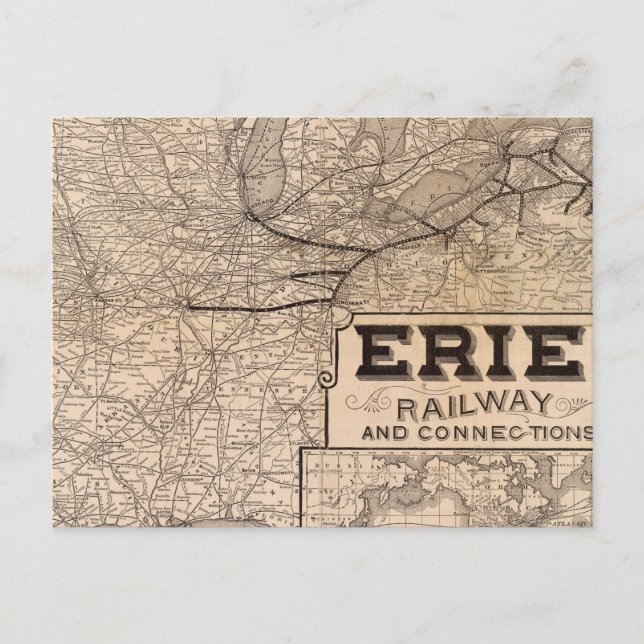 Erie Railway and connections Postkarte (Vorderseite)