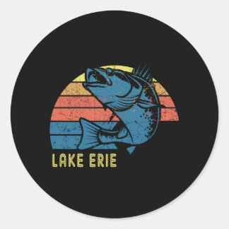 Erie-See mit Blick auf den See Runder Aufkleber