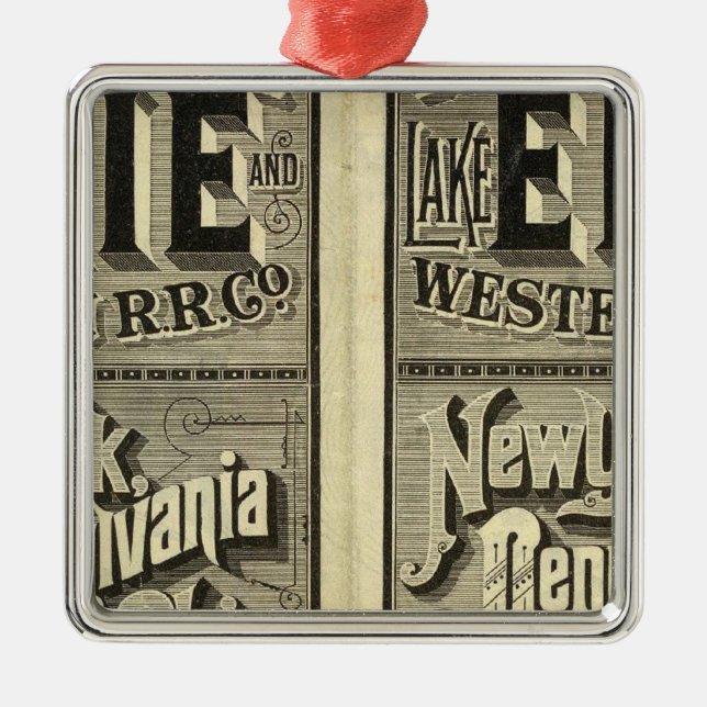 Eriesee- und Western-Eisenbahn Ornament Aus Metall (Vorne)