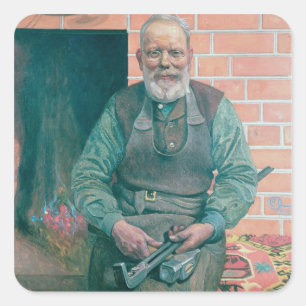 Erik Erikson, der Schmied Quadratischer Aufkleber