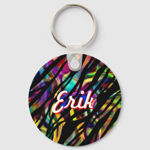Erik Personalisiert Colorful Schlüsselanhänger