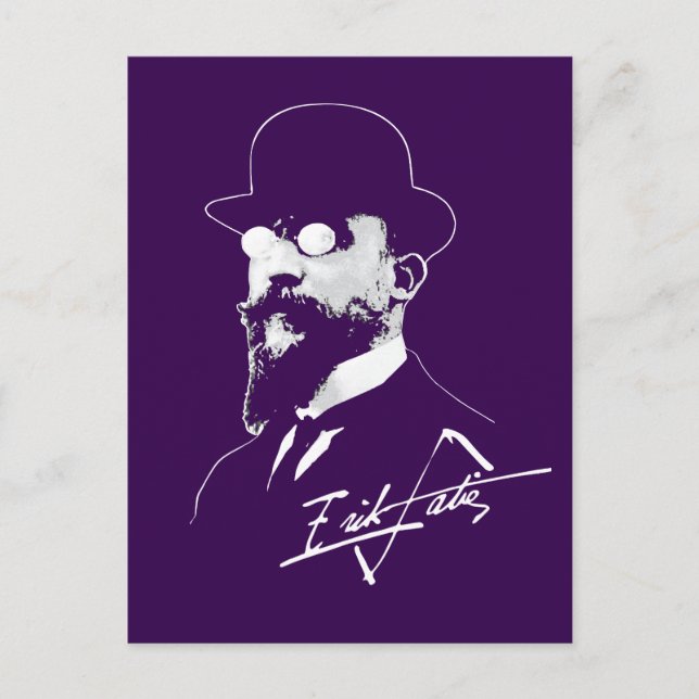 Erik Satie Postkarte (Vorderseite)