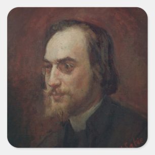 Erik Satie Quadratischer Aufkleber