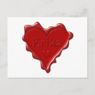 Erika. Siegel mit dem Namen Erika Postkarte