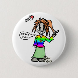 Erin die Hippie Button