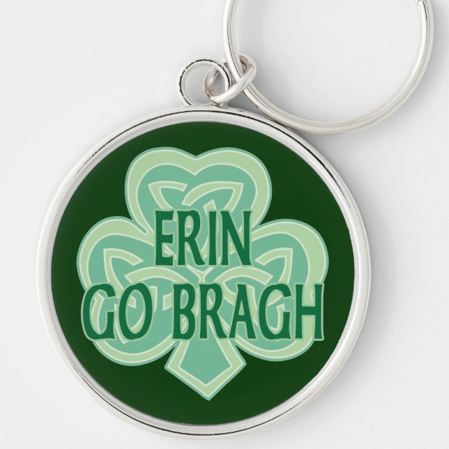 Erin gehen Bragh Celtic-Knoten Schlüsselanhänger (Vorne)