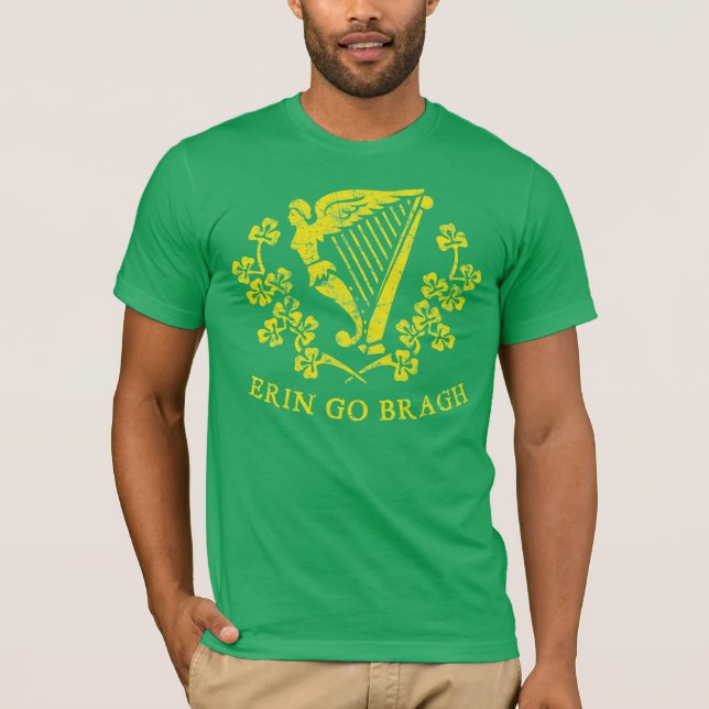 Erin gehen Bragh Harfen-T-Shirts T-Shirt (Vorderseite)